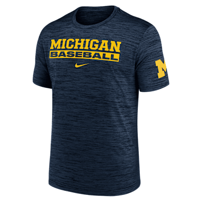 Michigan Wolverines Velocity Baseball Wordmark Stack Men's